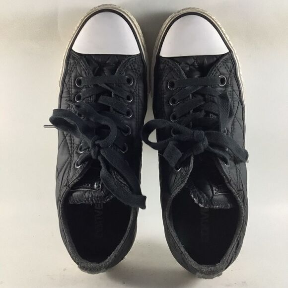 Converse CTAS OX womens shoes quilted lace up sneakers black size 7 - Picture 8 of 8